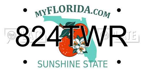 824TWR Florida License Plate