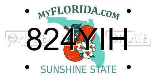 824YIH Florida License Plate
