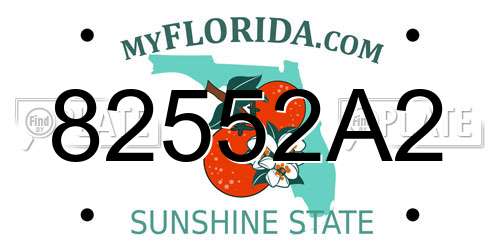 82552A2 Florida License Plate