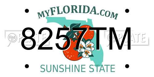 8257TM Florida License Plate