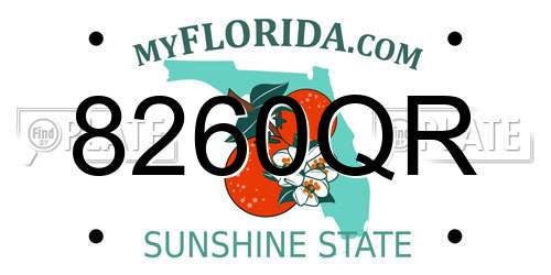 8260QR Florida License Plate