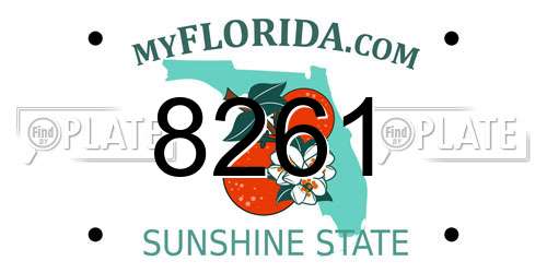 8261 Florida License Plate