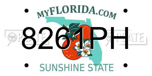 8261PH Florida License Plate