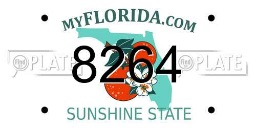 8264 Florida License Plate