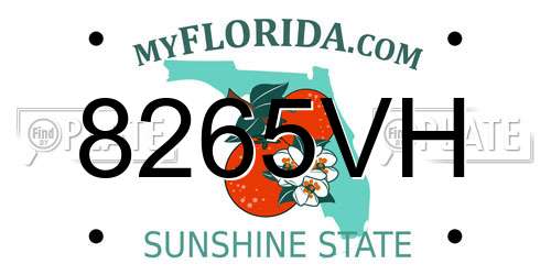 8265VH Florida License Plate
