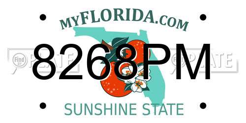 8268PM Florida License Plate