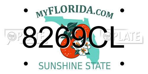 8269CL Florida License Plate