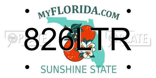 826LTR Florida License Plate