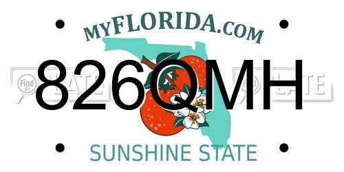 826QMH Florida License Plate
