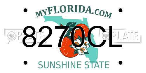 8270CL Florida License Plate