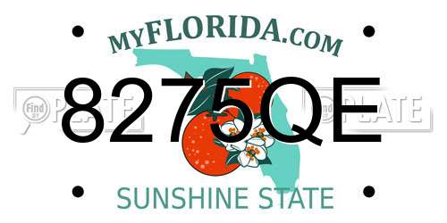 8275QE Florida License Plate
