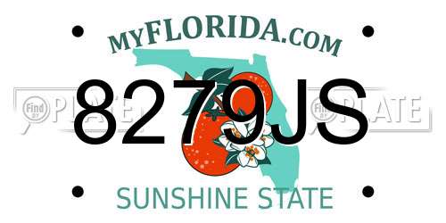 8279JS Florida License Plate