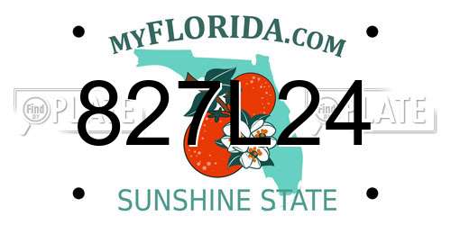 827L24 Florida License Plate