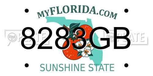 8283GB Florida License Plate
