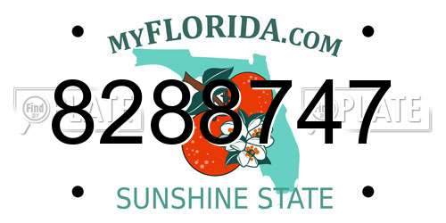 8288747 Florida License Plate
