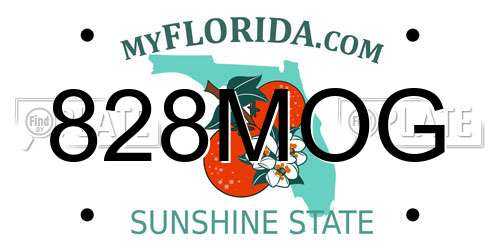 828MOG Florida License Plate
