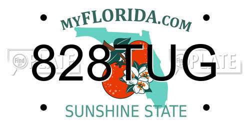 828TUG Florida License Plate