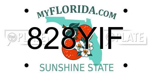 828YIF Florida License Plate