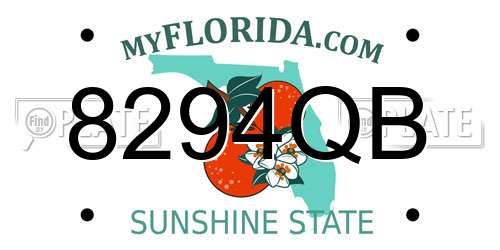 8294QB Florida License Plate