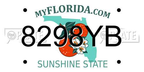 8298YB Florida License Plate