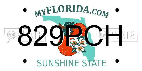 829PCH Florida License Plate
