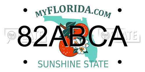82ABCA Florida License Plate