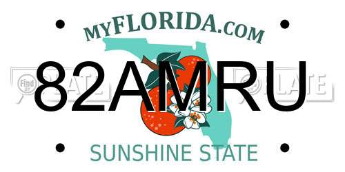 82AMRU Florida License Plate