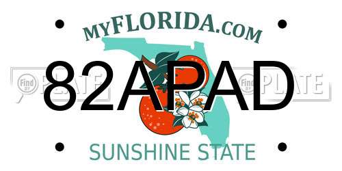 82APAD Florida License Plate