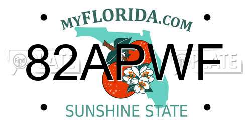82APWF Florida License Plate