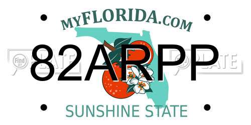 82ARPP Florida License Plate
