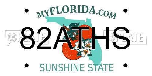 82ATHS Florida License Plate