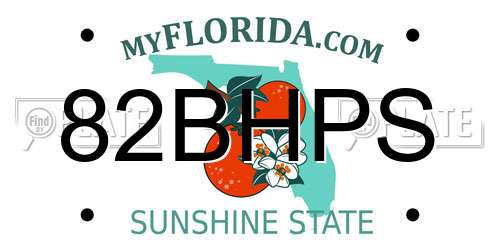 82BHPS Florida License Plate