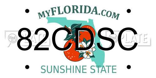 82CDSC Florida License Plate