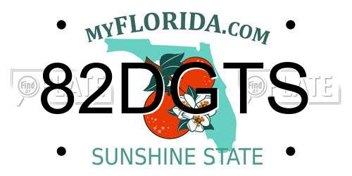 82DGTS Florida License Plate