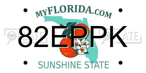 82EPPK Florida License Plate