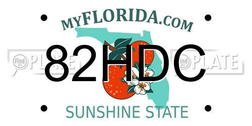 82HDC Florida License Plate