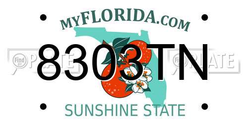 8303TN Florida License Plate