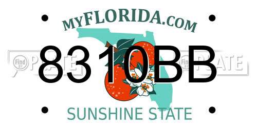 8310BB Florida License Plate
