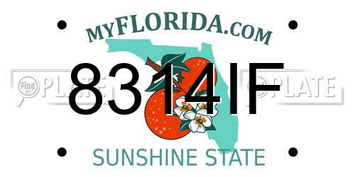 8314IF Florida License Plate
