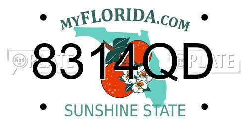 8314QD Florida License Plate