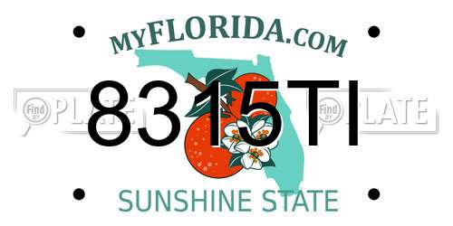 8315TI Florida License Plate