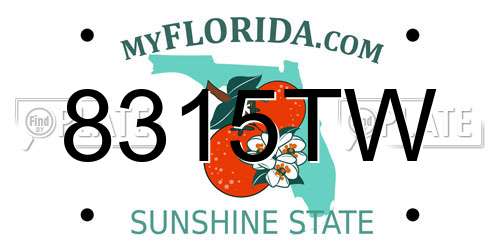 8315TW Florida License Plate