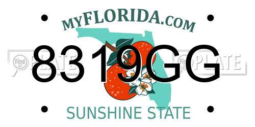 8319GG Florida License Plate