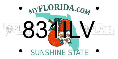 831ILV Florida License Plate
