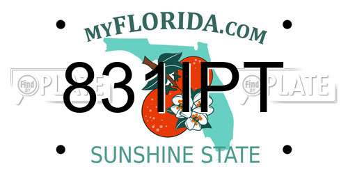 831IPT Florida License Plate