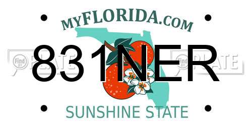831NER Florida License Plate