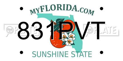 831PVT Florida License Plate