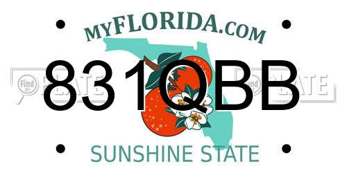 831QBB Florida License Plate