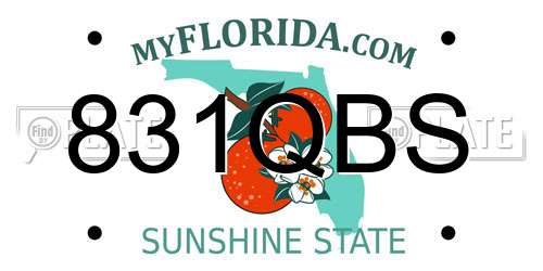 831QBS Florida License Plate