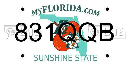 831QQB Florida License Plate